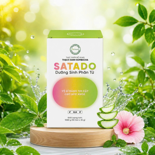 Thạch xanh Kombucha SATADO Dưỡng Sinh Phân Tử 1050g