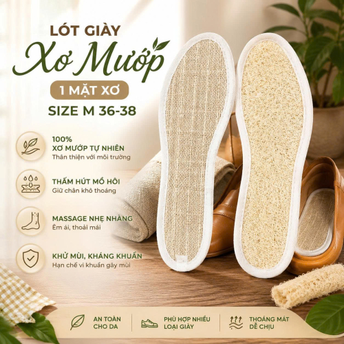 LÓT GIÀY XƠ MƯỚP 1 MẶT XƠ  SIZE M  