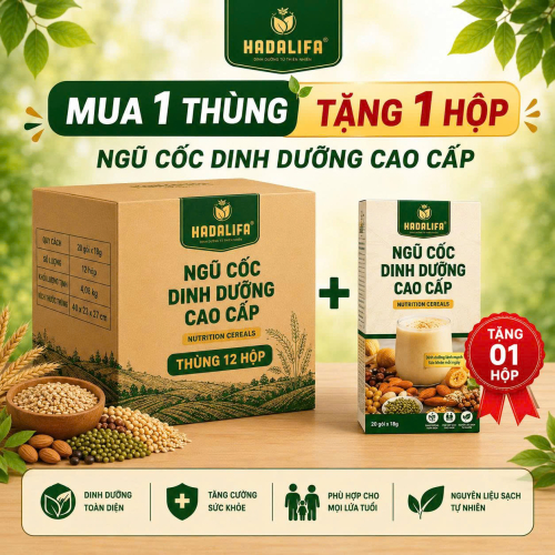 Thùng (12 hộp) Ngũ cốc Dinh dưỡng cao cấp 500g