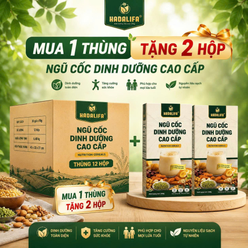 Thùng (12 hộp) Ngũ cốc Dinh dưỡng cao cấp 500g