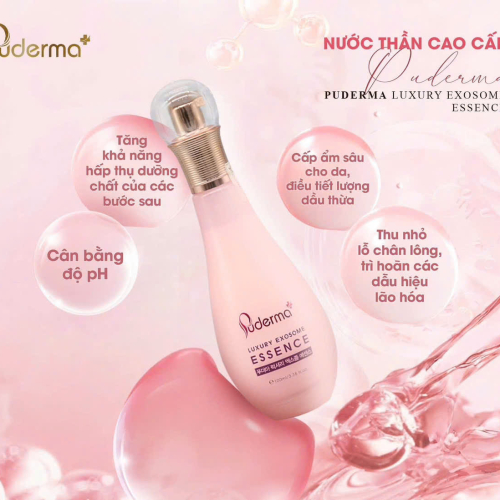Nước thần cao cấp PUDERMA luxury exosome essence  	Hộp 1 lọ	100 ml