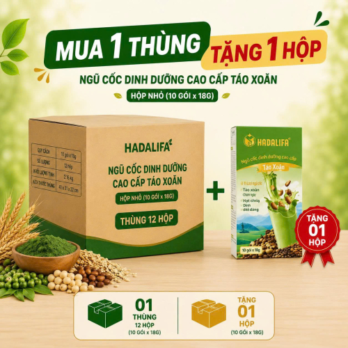 Thùng (12 hộp) Ngũ Cốc Dinh Dưỡng Cao Cấp Tảo Xoắn 540g