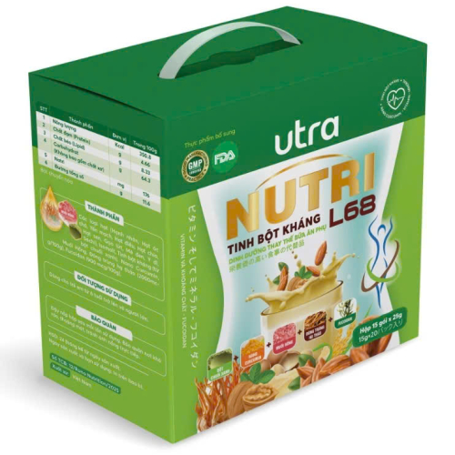 Thực phẩm bổ sung: Dinh dưỡng thay thế bữa ăn phụ Ultra Nutri L68 (Hộp 15 gói)